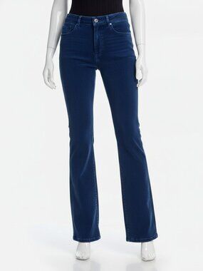 Cinq A Sept Women's Blue Shailen High Rise Velvet Denim Jeans Size 14